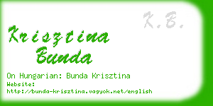 krisztina bunda business card